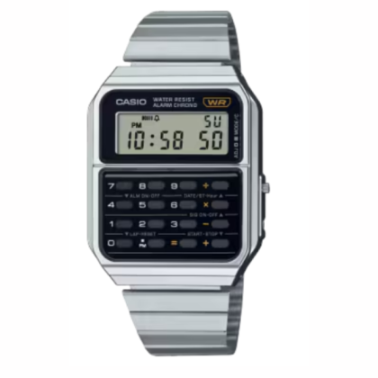 Casio Vintage CA-500WE-1A Silver Stainless Steel Band Men Watch / Women Watch
